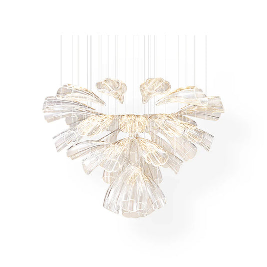 Glass Lotus Chandelier