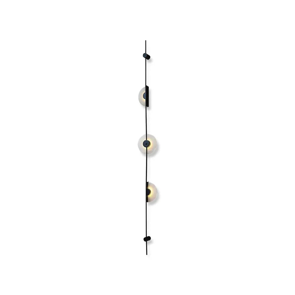 Black Slender Alabaster Wall Lamp