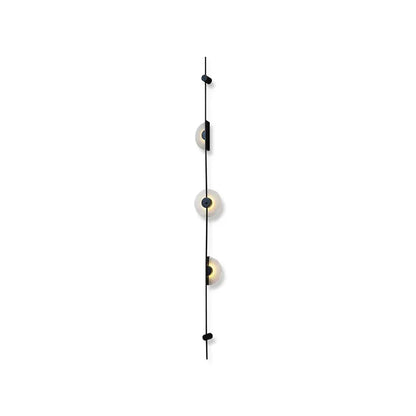 Black Slender Alabaster Wall Lamp