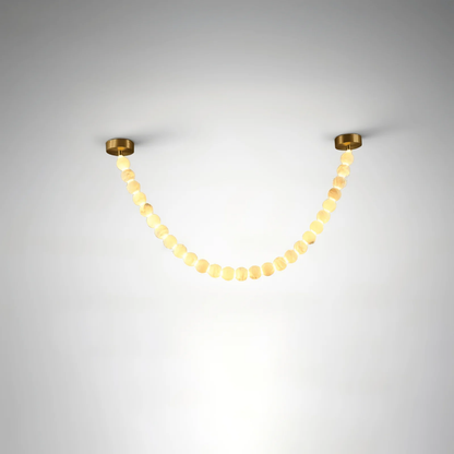 Alabaster Bead Multi-point Pendant Light