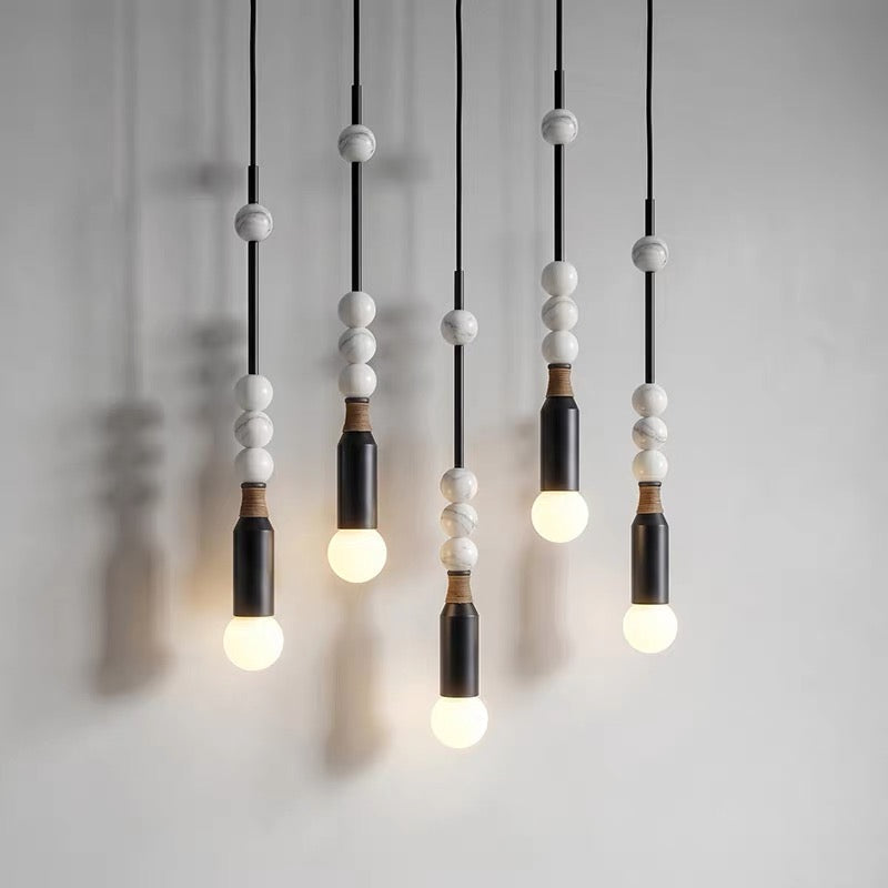 Atelier Marble & Brass Pendant Light