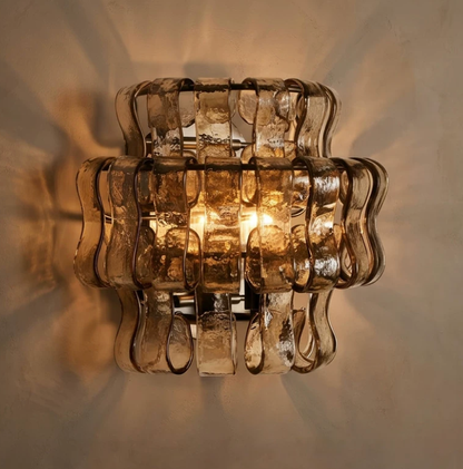 Onda Smoked Glass Wall Sconce