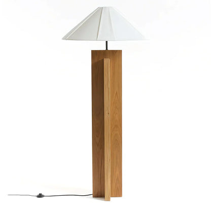 Meridian Crossbase Wood Floor Lamp