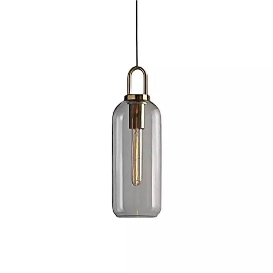 Sculptural clear and frosted glass pendant collection