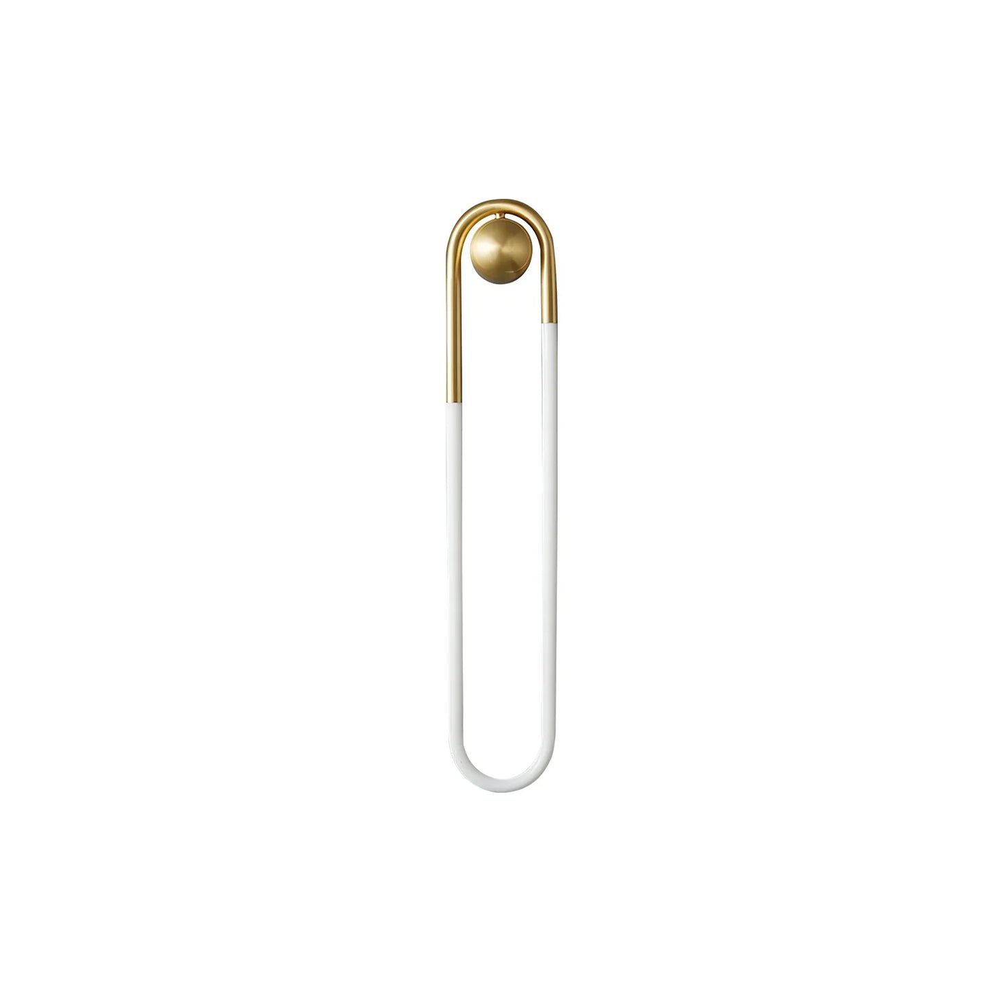 Rudi Loop Wall Lamp brass 17.7 inch front view