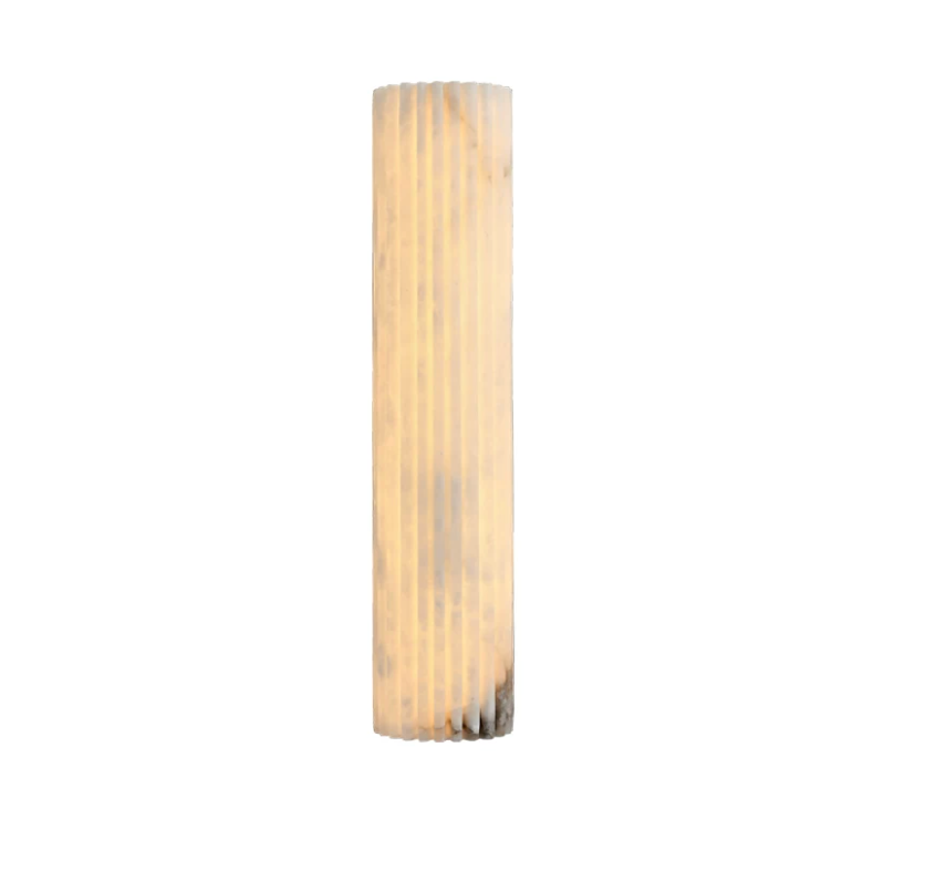 Colonna Fluted Alabaster Wall Sconce