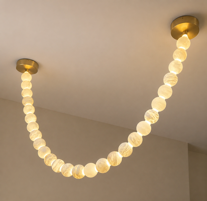 Pearl Necklace Alabaster Ceiling Light