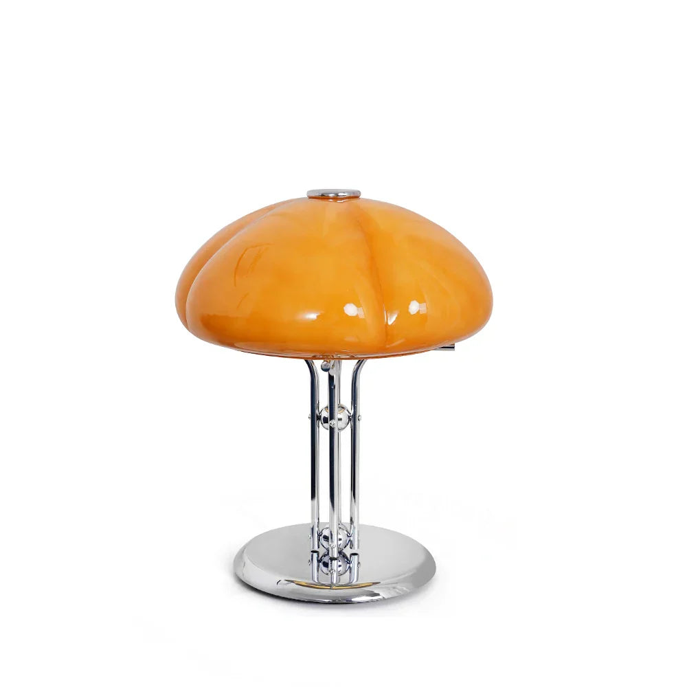 Quadrifoglio Table Lamp orange chrome front view