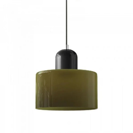 Morandi color cylinder glass pendant light