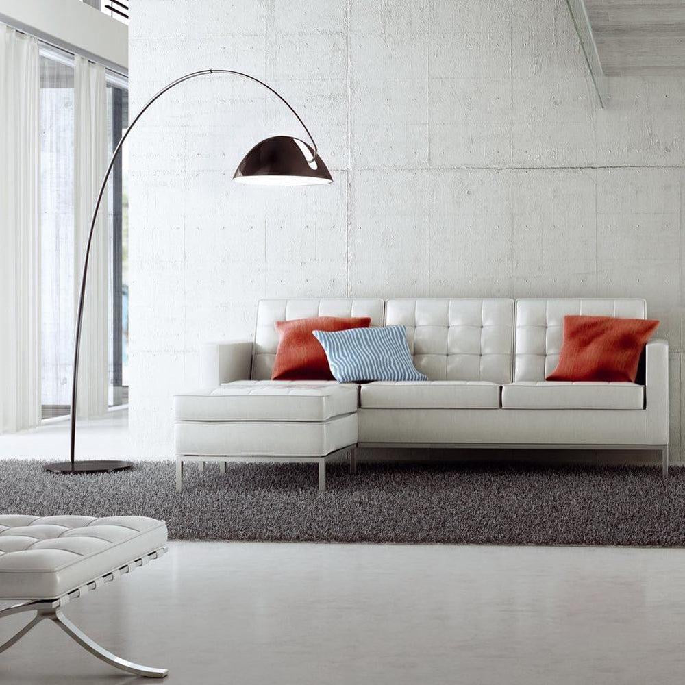 Pluma Floor Lamp installed beside UAE sofa reading area