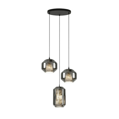 Alabaster Glass Cylinder Pendant Light