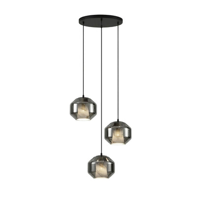 Alabaster Glass Cylinder Pendant Light