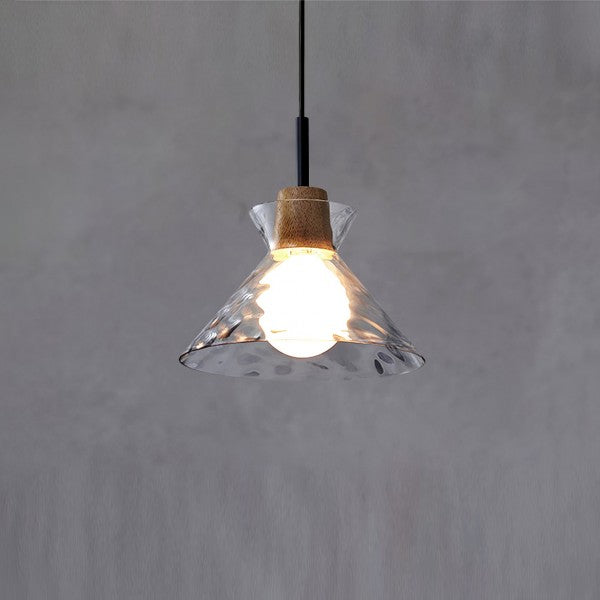 Modern Water Ripple Transparent Glass Pendant Lamp M16