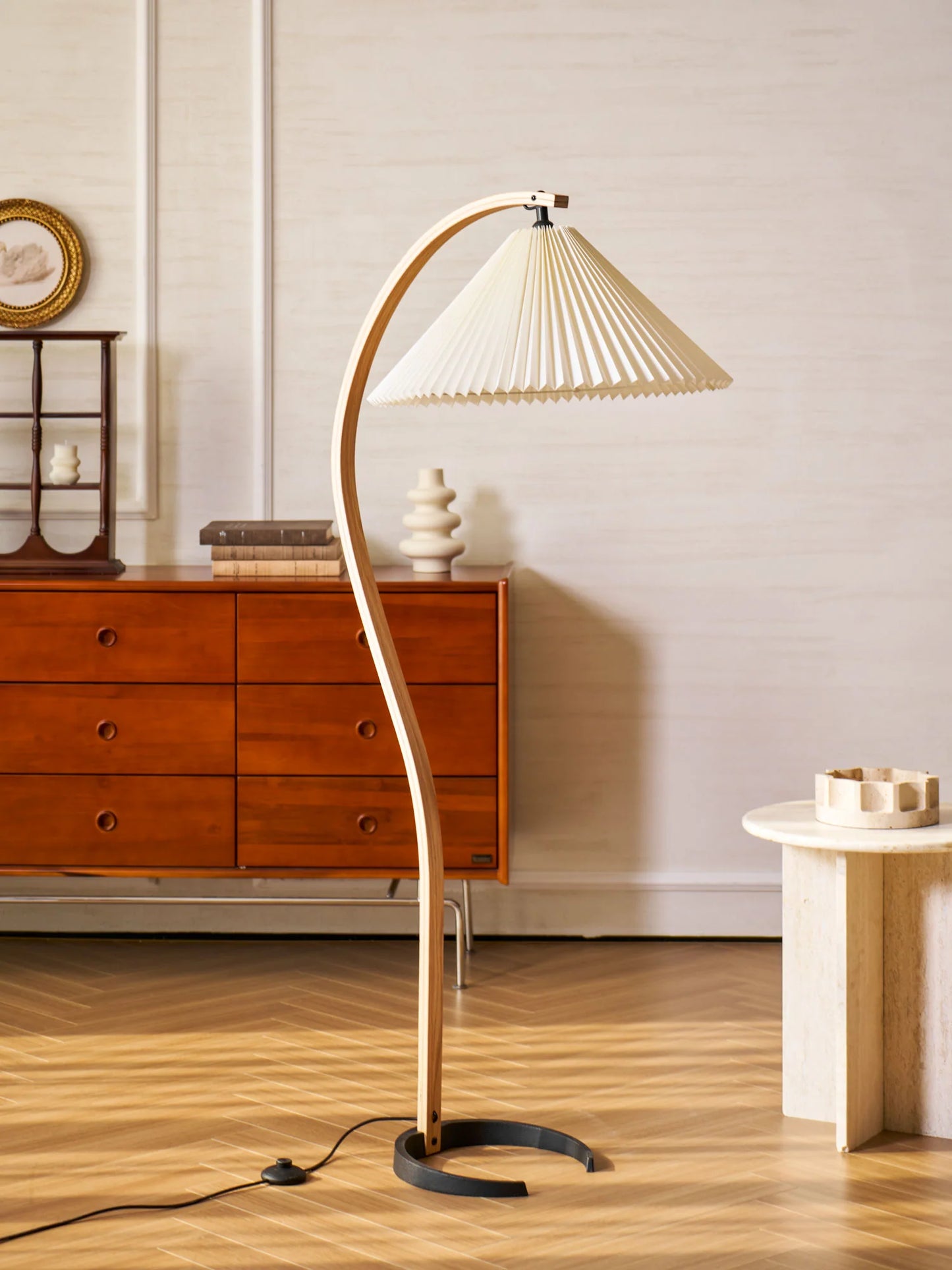 Caprani Wooden Floor Lamp