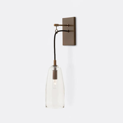 Lure Wall Sconce brass mount and arm detail