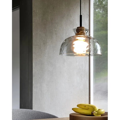 Modern Water Ripple Transparent Glass Pendant Lamp M16