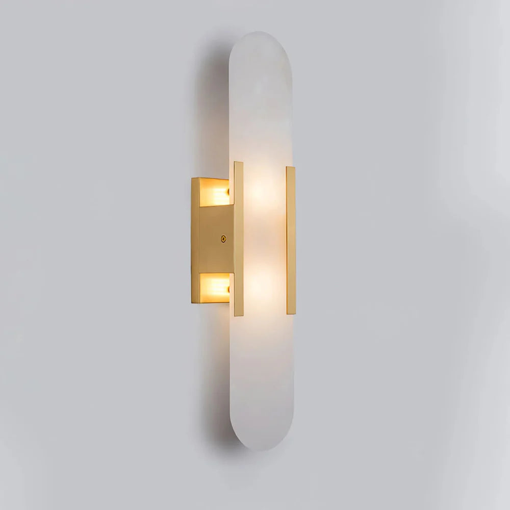 Geometric Alabaster Wall Sconce