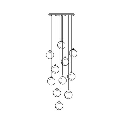 Cascading Art Statement Chandelier