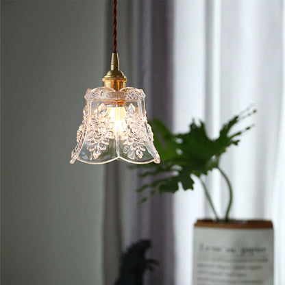 Vintage Clear Glass Pendant Lamp
