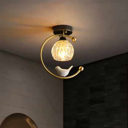 Ceramic Bird Ceiling Lamp