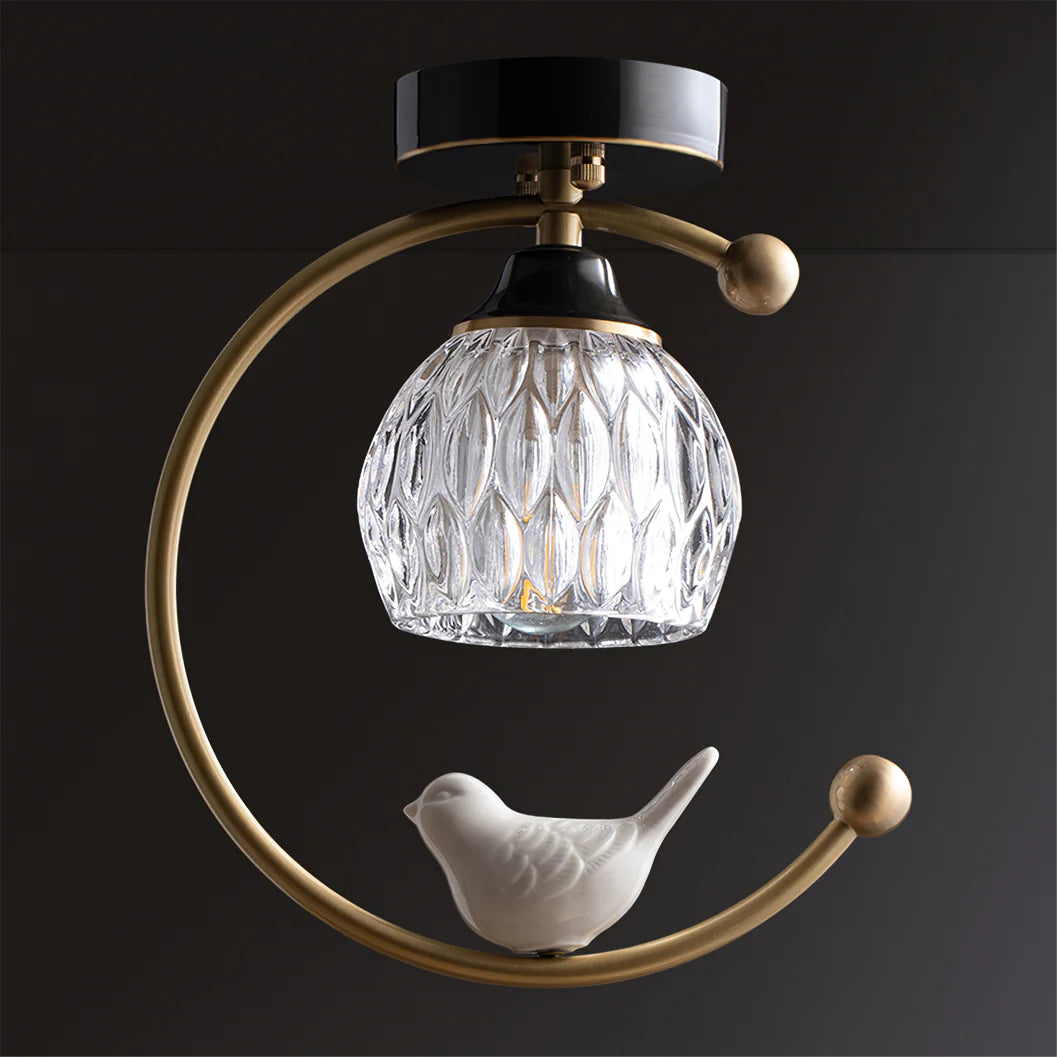 Ceramic Bird Ceiling Lamp