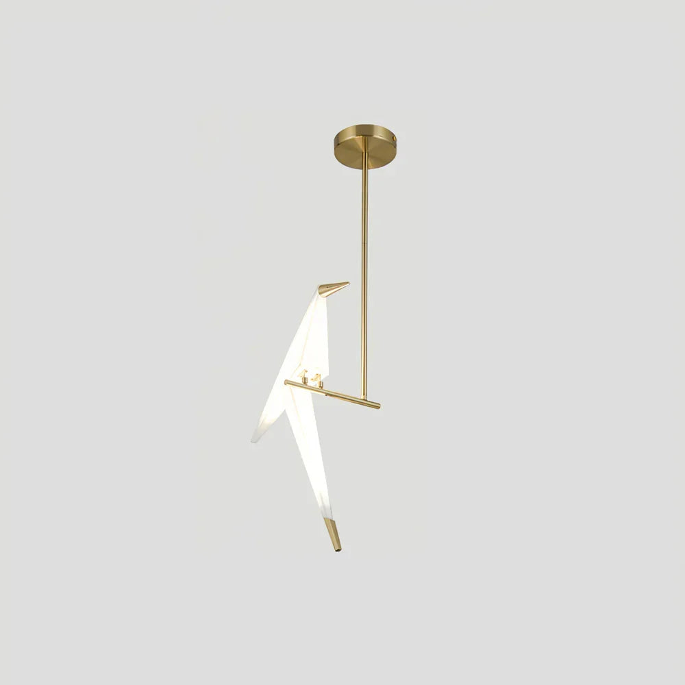 Perching Bird Chandelier 2-head branch configuration