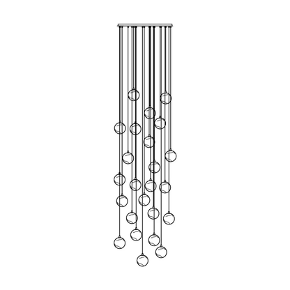 Cascading Art Statement Chandelier