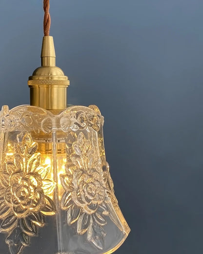 Vintage Clear Glass Pendant Lamp