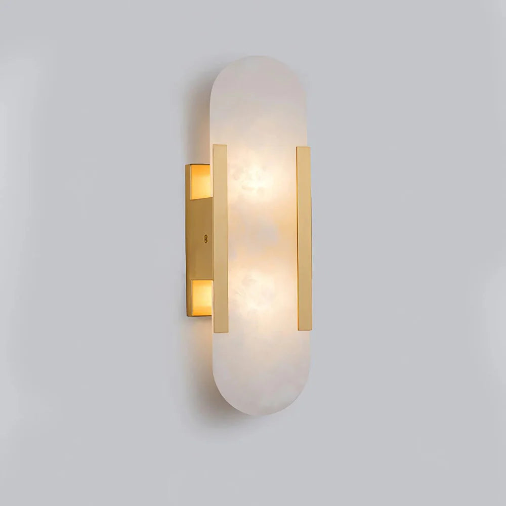 Geometric Alabaster Wall Sconce