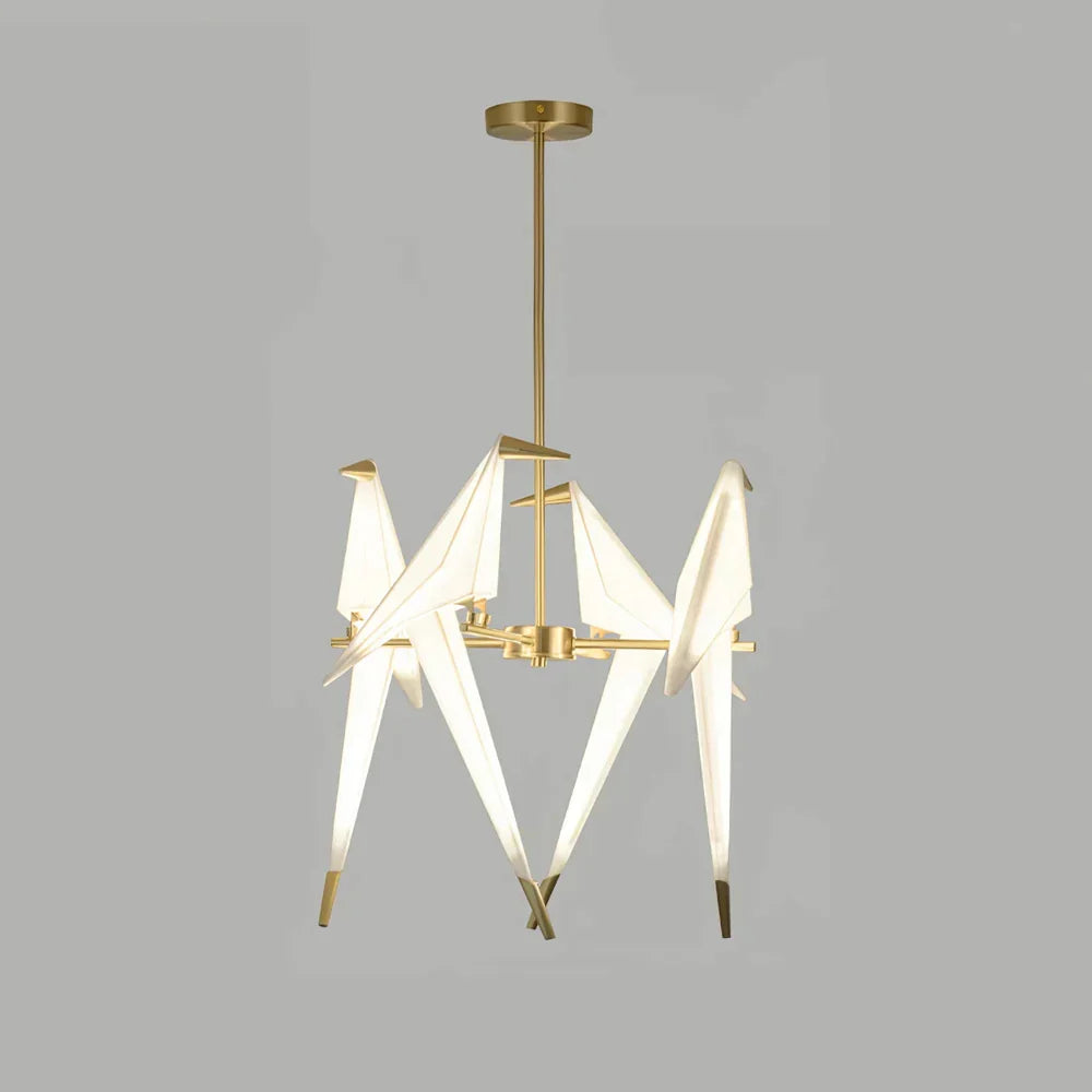 Perching Bird Chandelier ceiling rose and cord detail