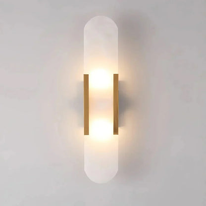 Alabaster Wall Lamp installed UAE luxury home hallway
