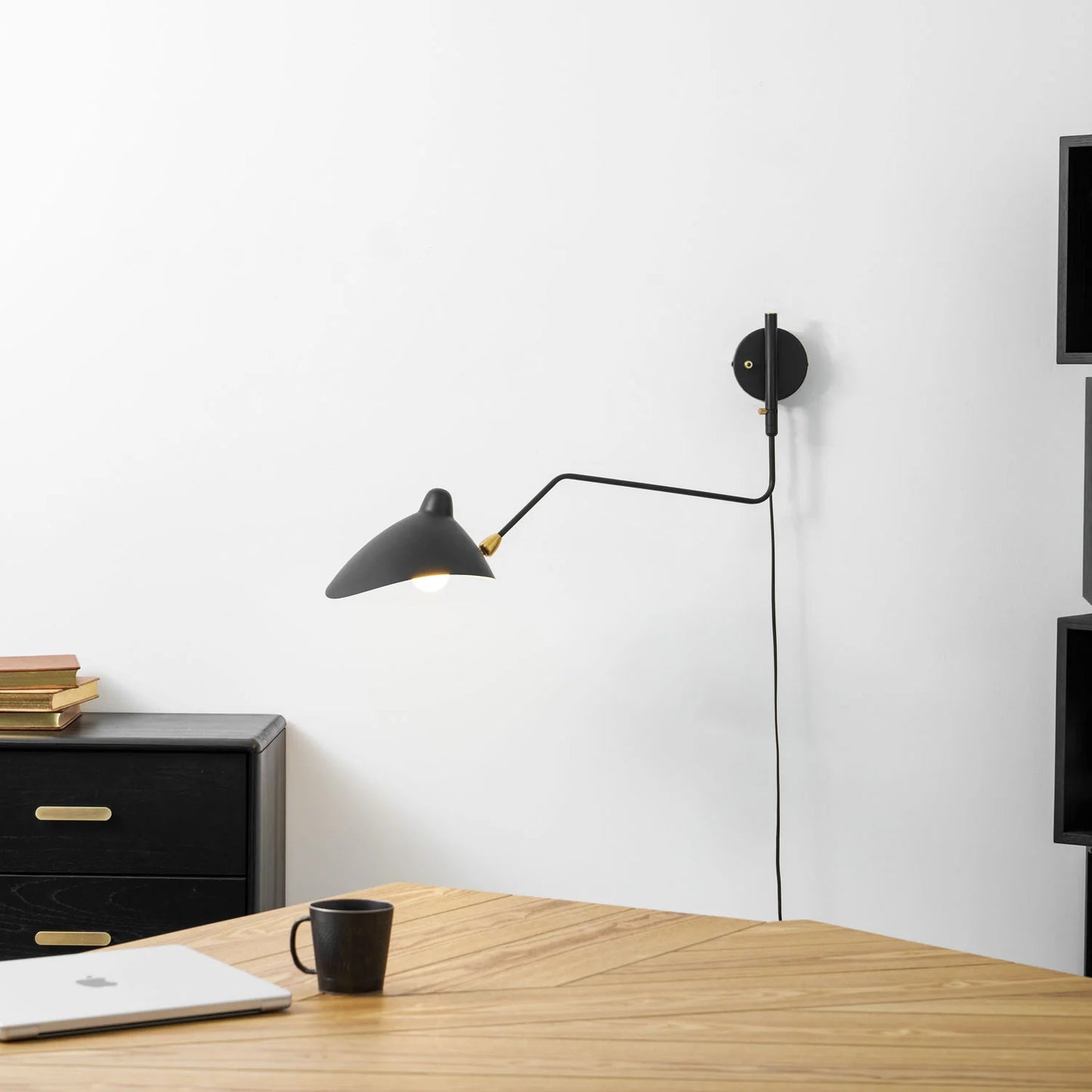 Adjustable Multi-Arm Plug-In Wall Light