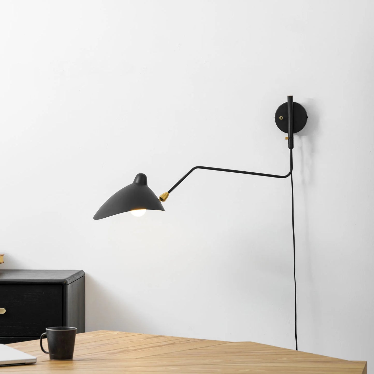 Adjustable Multi-Arm Plug-In Wall Light