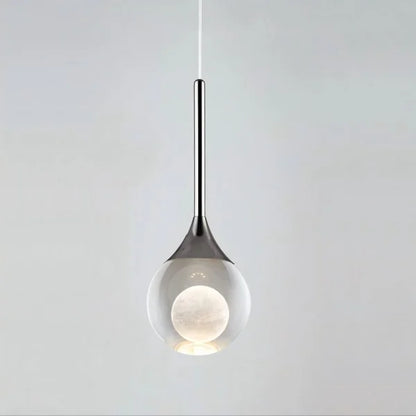 Moon Clear Glass Ball Pendant Light