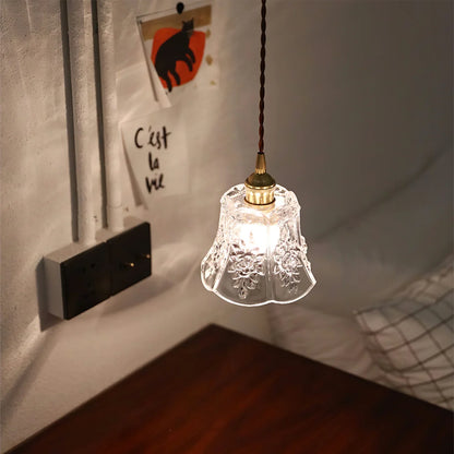 Vintage Clear Glass Pendant Lamp