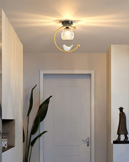 Ceramic Bird Ceiling Lamp