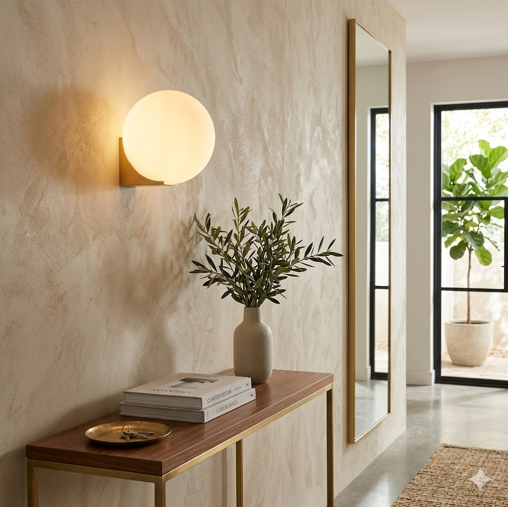 Spherical Geometric Wall Lamp