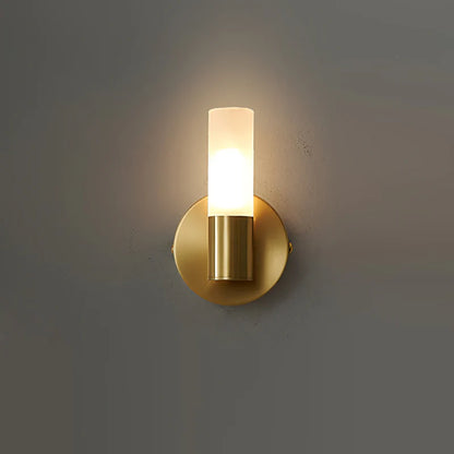 Brass white wall sconce for bedroom