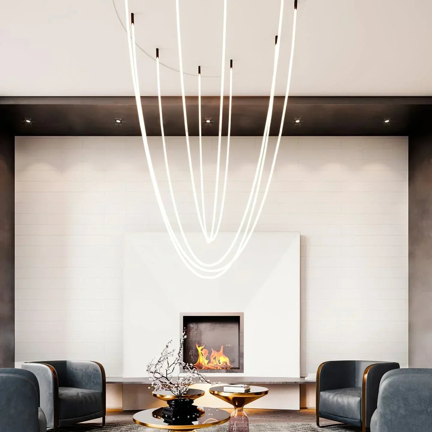 Flex LED Pendant Light gold black variant comparison