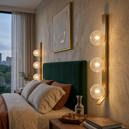Cristallo Crackle Glass Wall Sconce