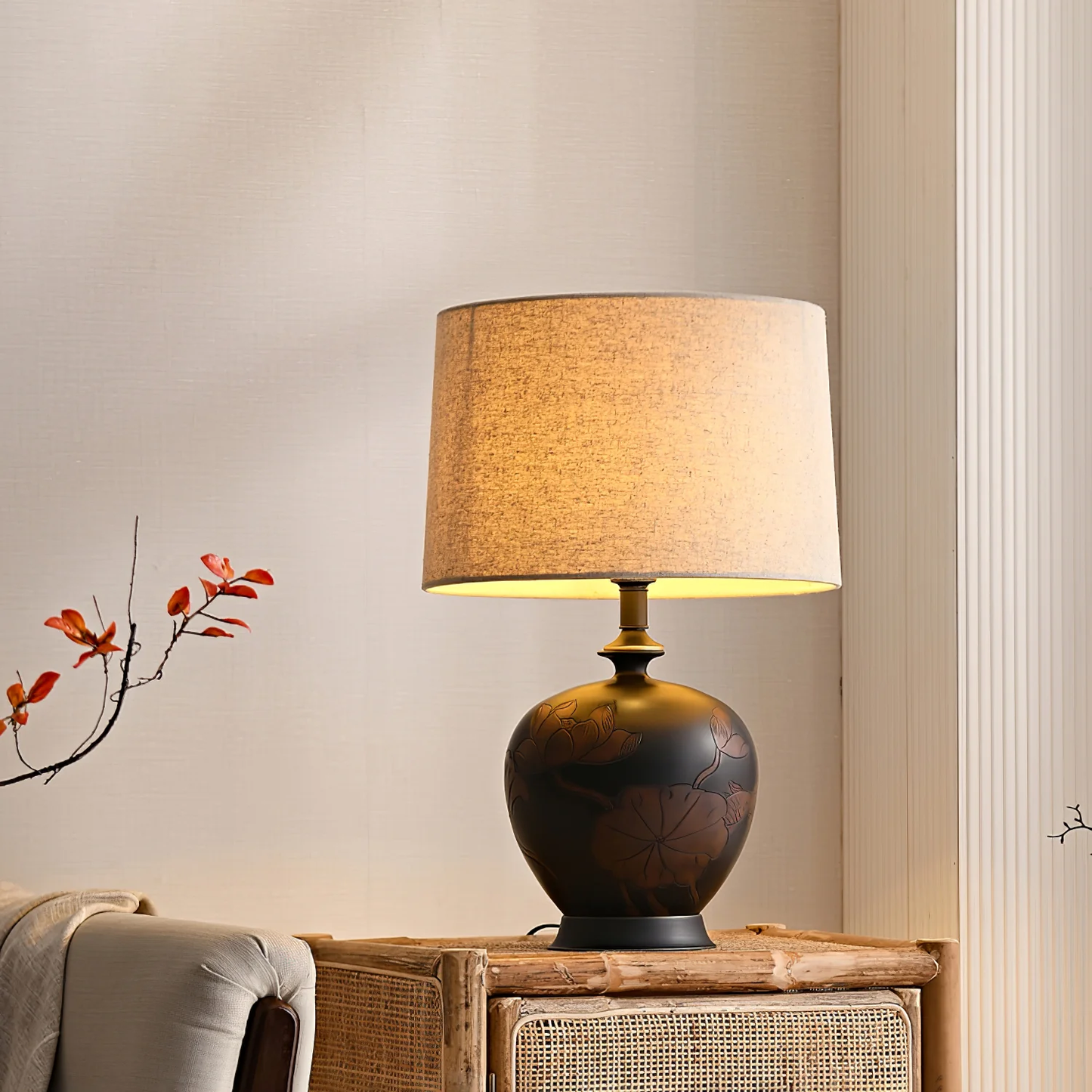Zen-Style Ceramic Lamp