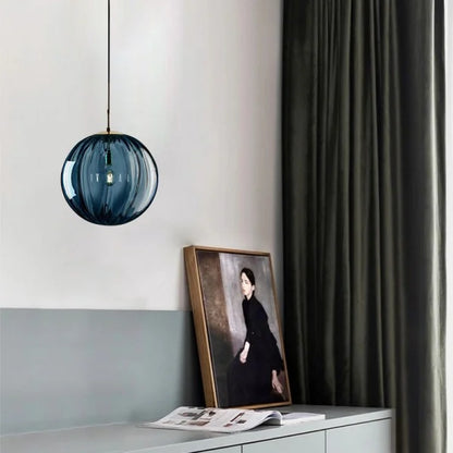 Nordic Water Pattern Glass Ball Pendant Light S96