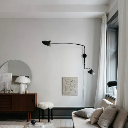 Serge Mouille Plug-In Wall Lamp white version view