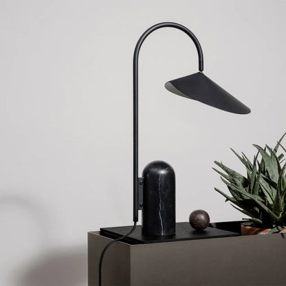 Arum Table Lamp black version side angle
