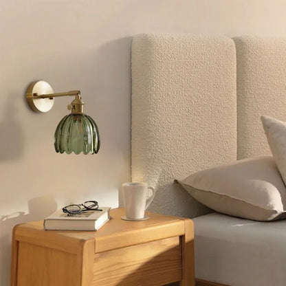 Retro Glass Flower Bud Tulip Wall Lamp S120