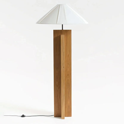 Meridian Crossbase Wood Floor Lamp