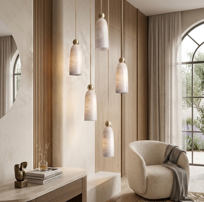 Cara Alabaster & Copper Pendant Light