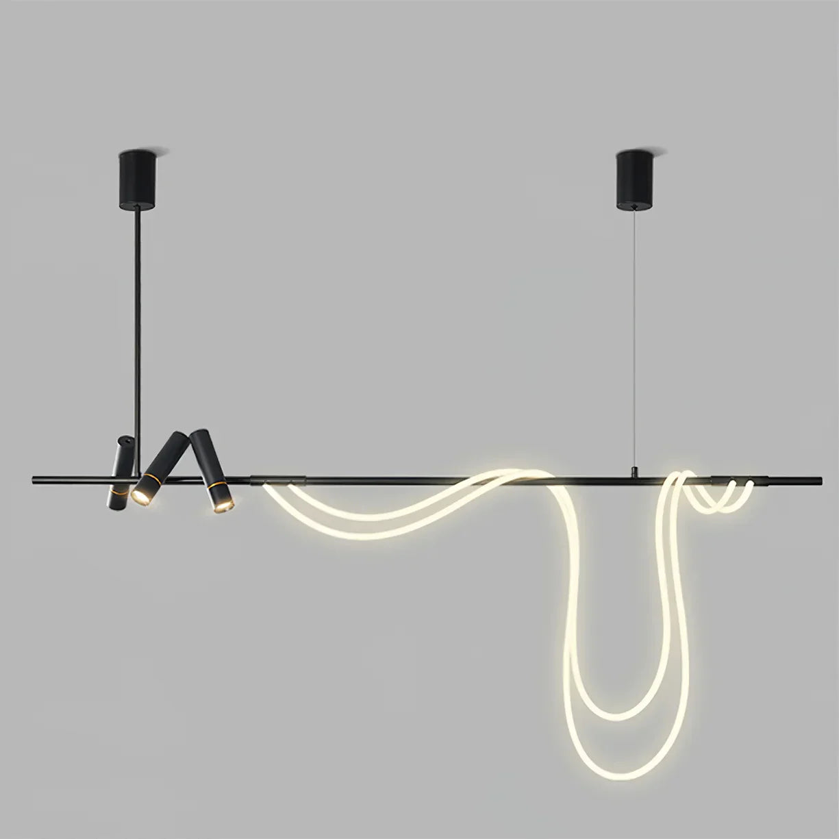 Tracer Chandelier fluid silhouette side angle