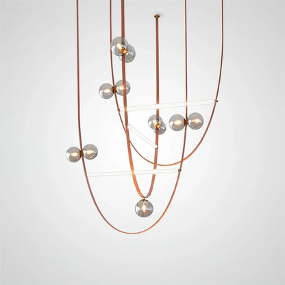 Belt Leather Ball Chandelier