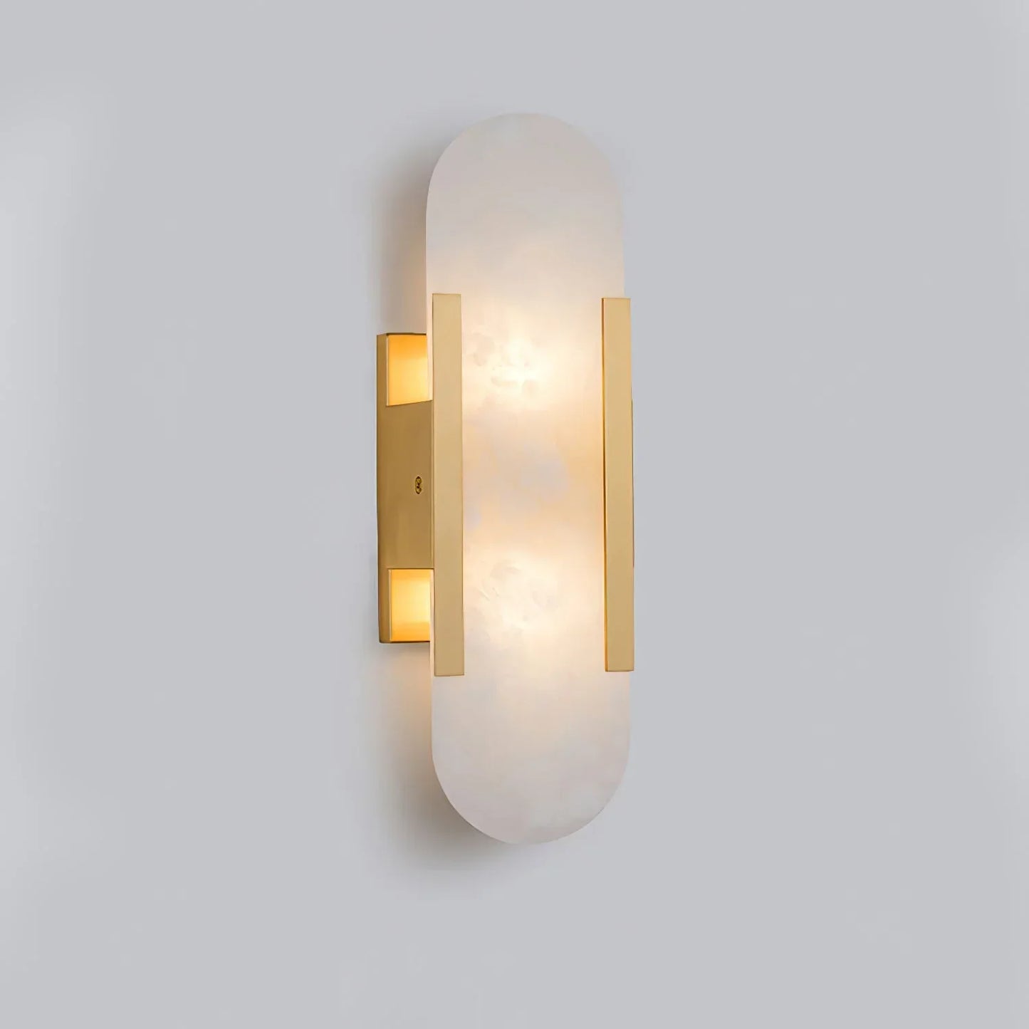 Alabaster Wall Lamp copper finish 19.7 inch tall